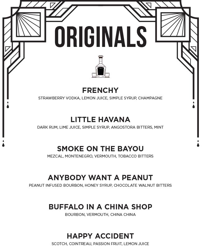 Originals Menu